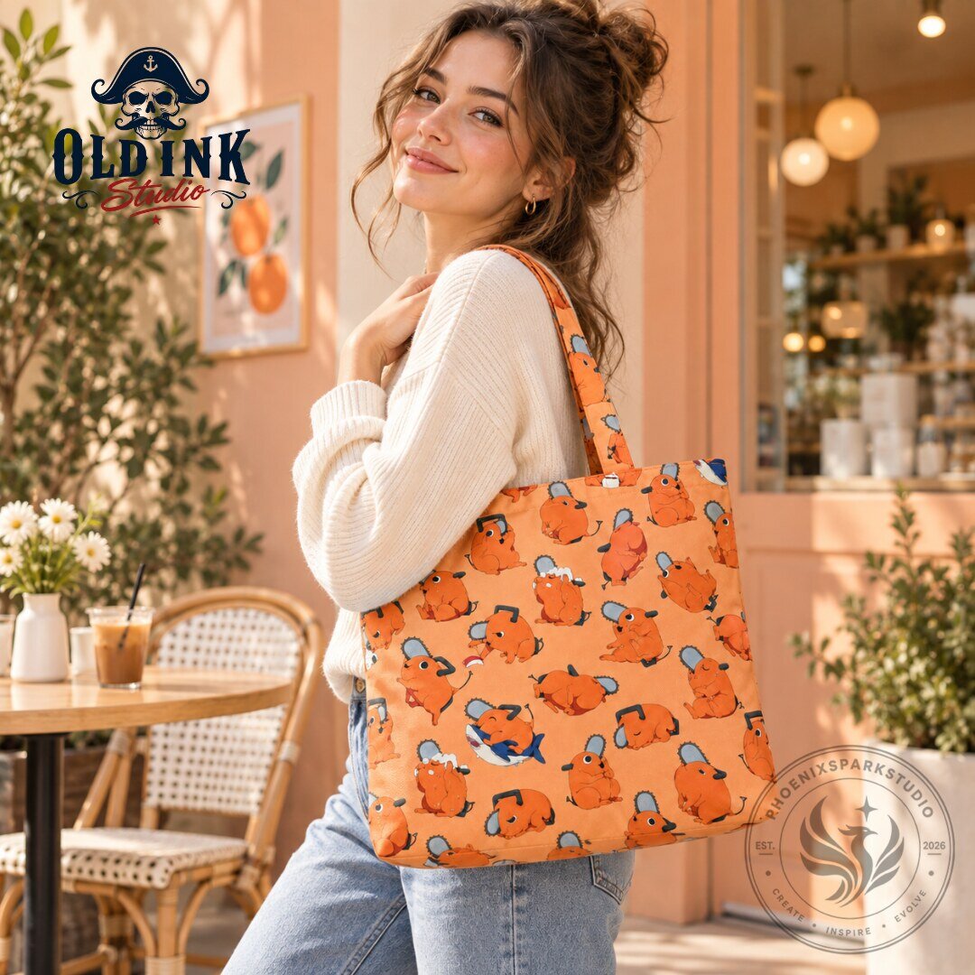 Chainsaw Man Pochita All Over Print Canvas Tote Bag 2026 4 Chainsaw Man Pochita All Over Print Canvas Tote Bag 2026
