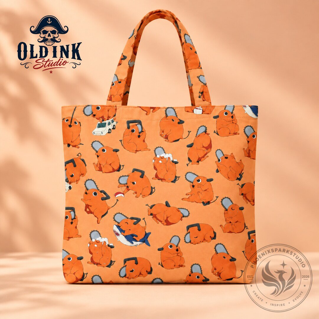 Chainsaw Man Pochita All Over Print Canvas Tote Bag 2026 5 Chainsaw Man Pochita All Over Print Canvas Tote Bag 2026