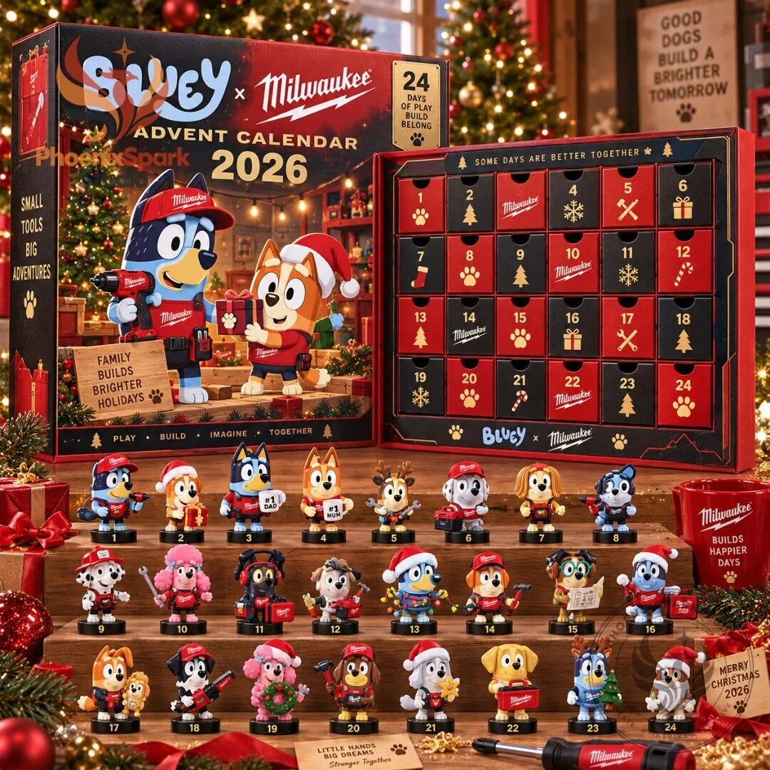 Bluey x Milwaukee 2026 Advent Calendar 24 Day Christmas Collectible Figures