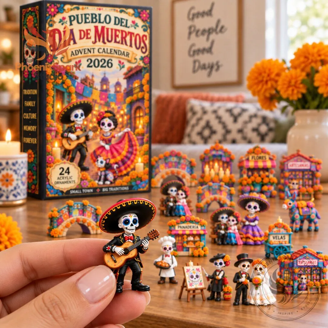 Pueblo del Dia de Muertos 2026 Advent Calendar 24 Day Day of the Dead Acrylic Ornaments 4 Pueblo del Dia de Muertos 2026 Advent Calendar 24 Day Day of the Dead Acrylic Ornaments