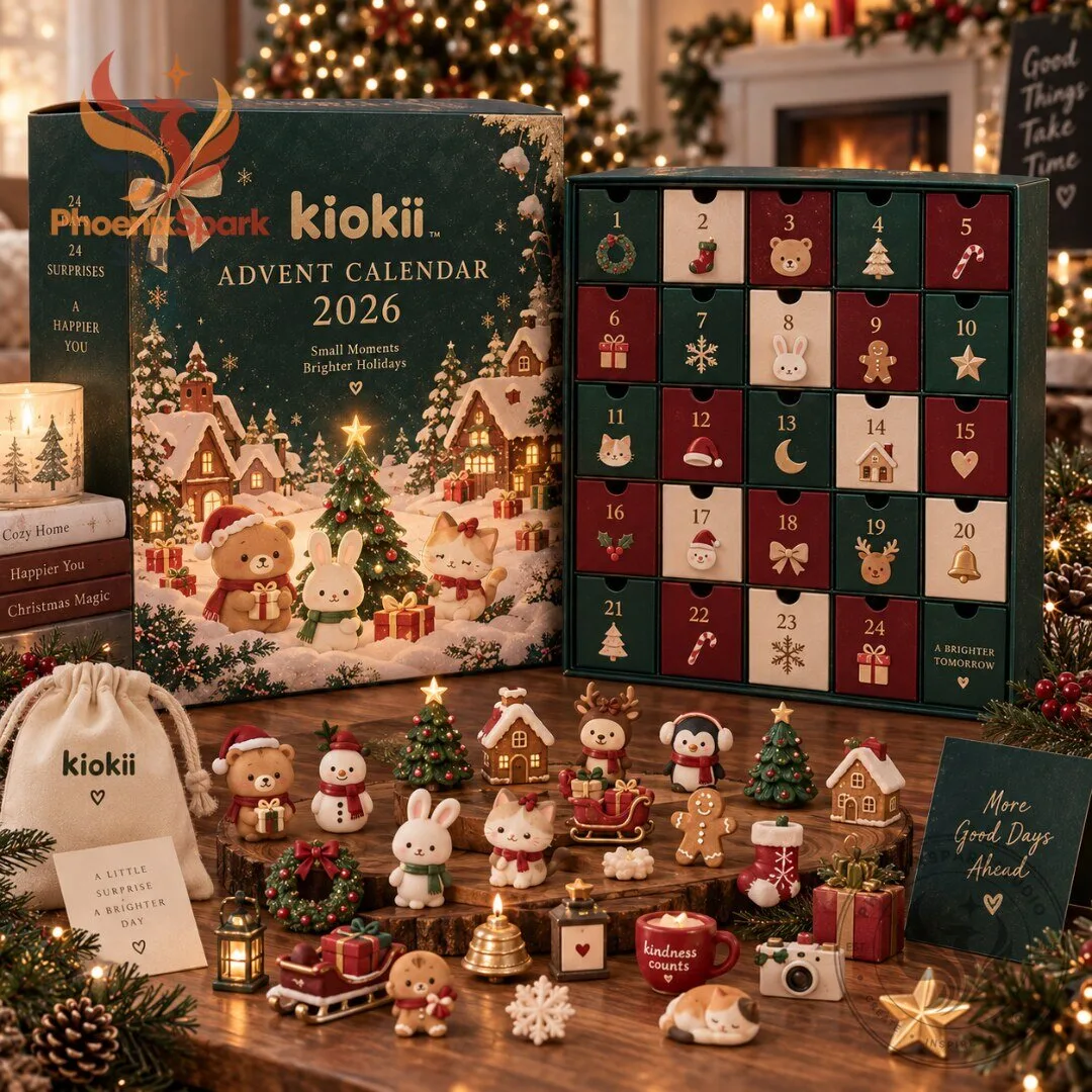 Kiokii 2026 Advent Calendar 24 Day Christmas Miniature Collectible Figures