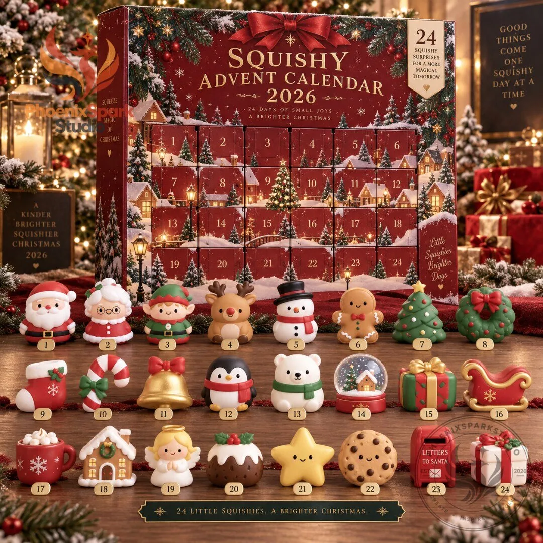 Squishy 2026 Advent Calendar 24 Day Christmas Miniature Toys