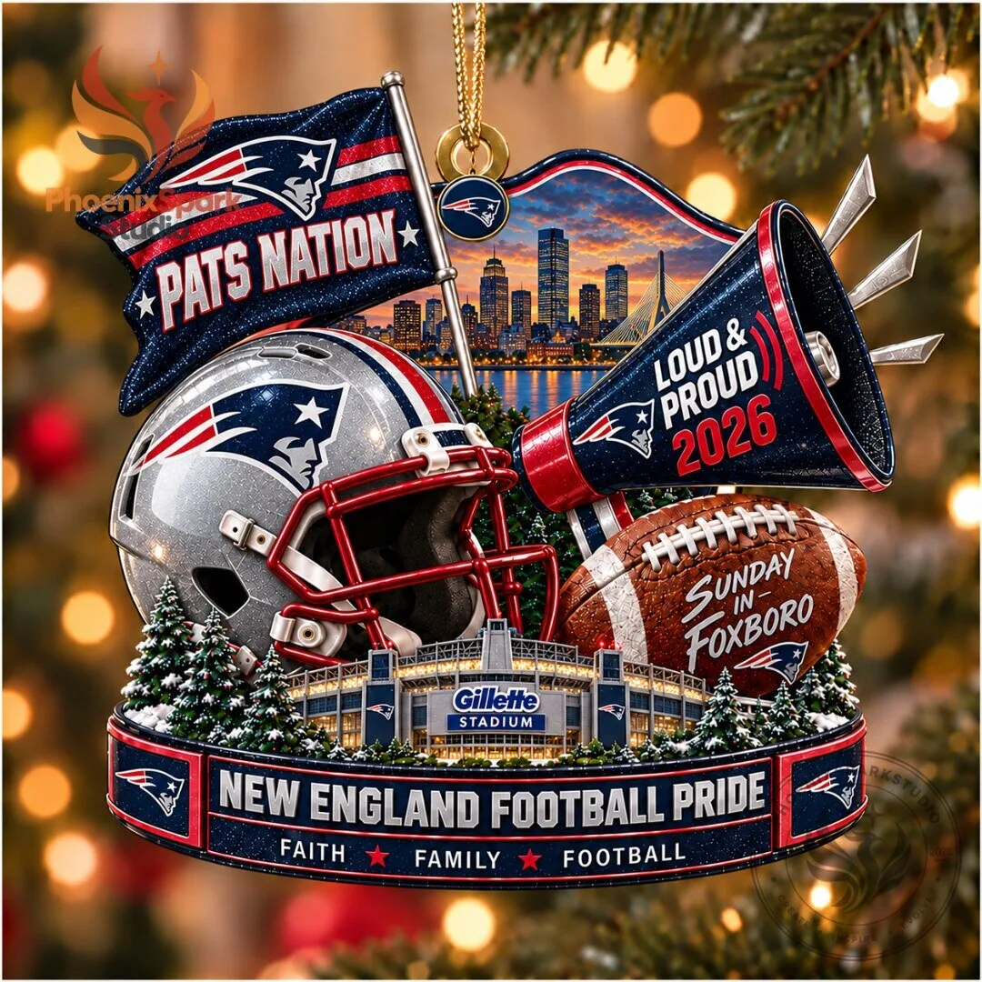 New England Patriots Pats Nation 2026 Ornament – Gillette Stadium Football Decor