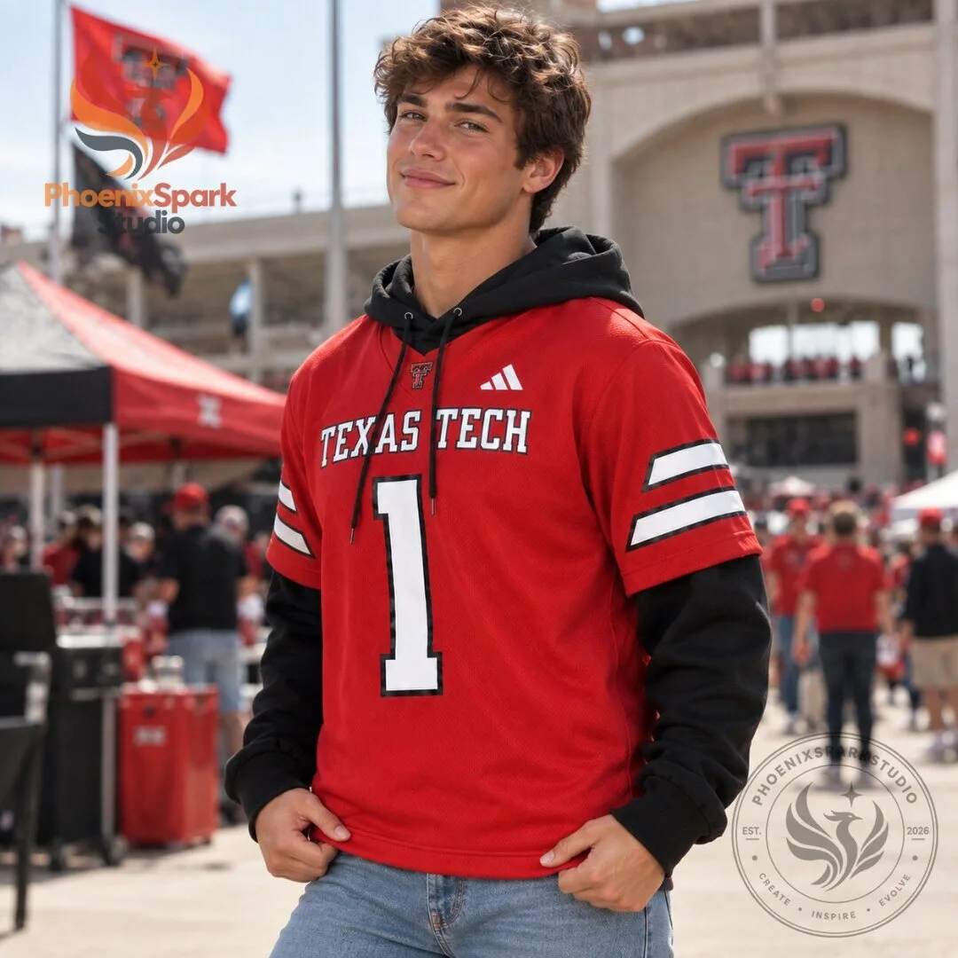 Texas Tech Red Raiders Jersey Hoodie 2026 Football Pullover 6 Texas Tech Red Raiders Jersey Hoodie 2026 Football Pullover
