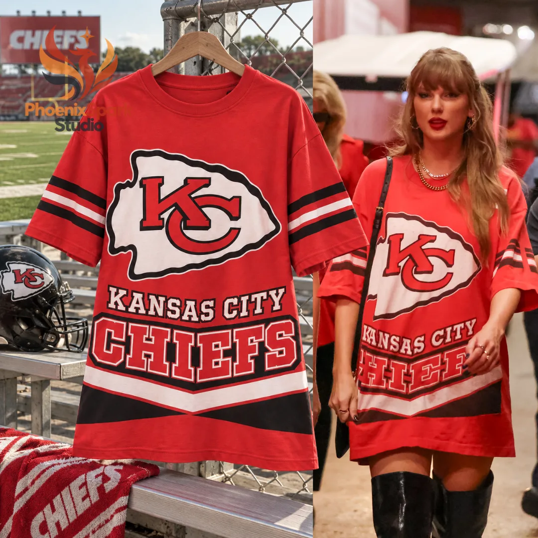 Taylor Swift Kansas City Chiefs T Shirt Dress 2026 Oversized Graphic Tee