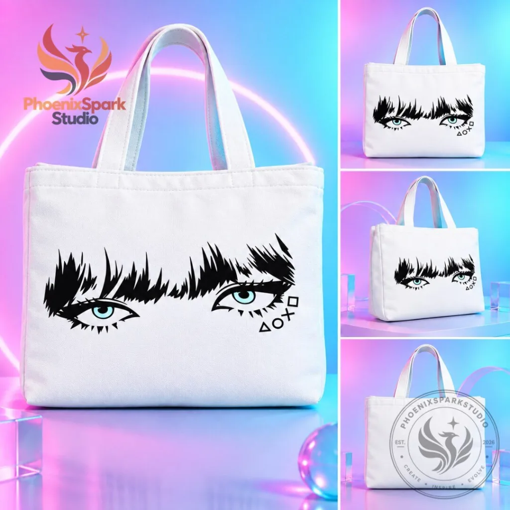 "Chic LISA x PlayStation Tote: 2026 Gamer Aesthetic Canvas Bag" 10 LISA x PlayStation White Canvas Tote Bag 2026 Graphic Eye Gamer Aesthetic Shopper