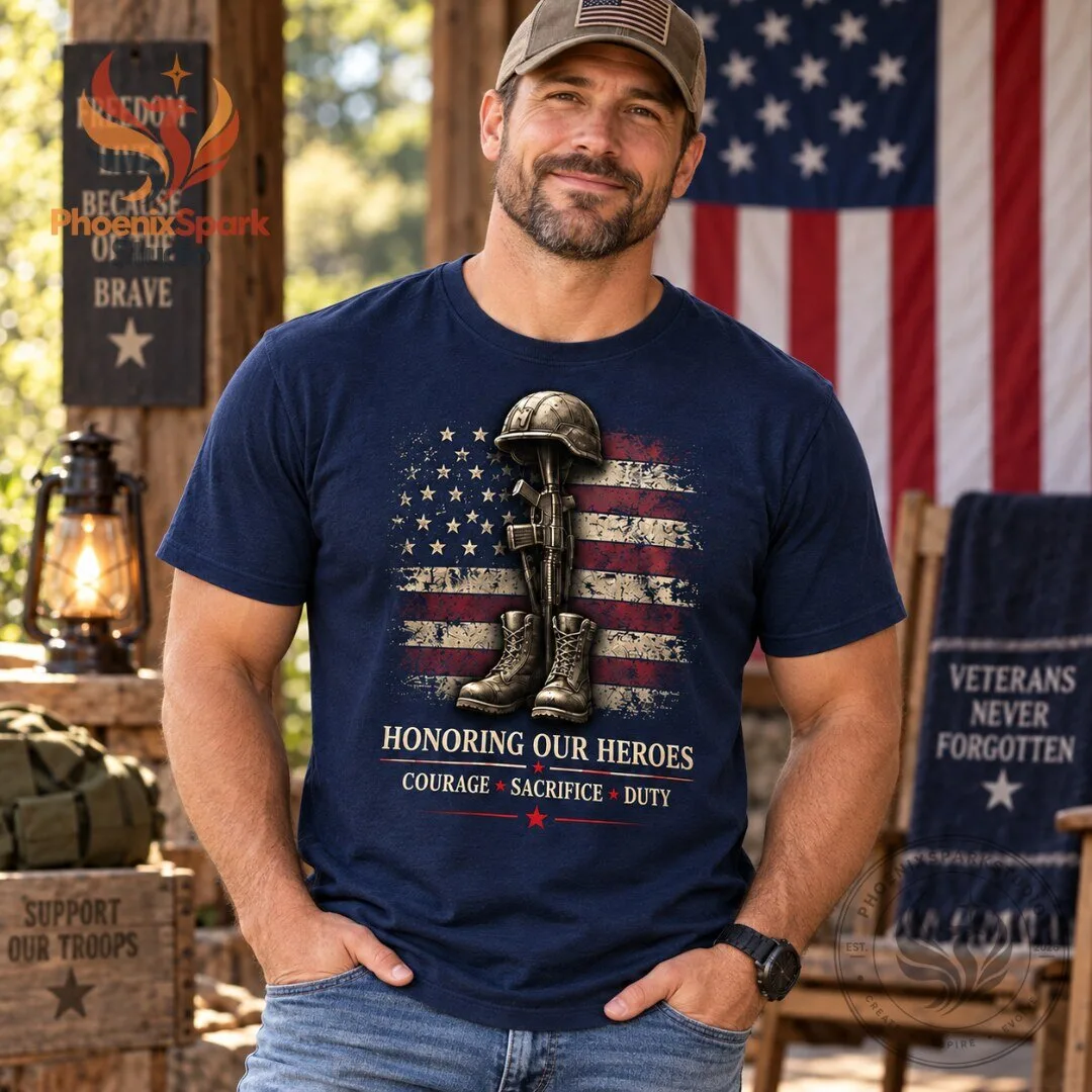 Honoring Our Heroes Fallen Soldier Battle Cross Patriotic American Flag T Shirt 2026 4 Honoring Our Heroes Fallen Soldier Battle Cross Patriotic American Flag T Shirt 2026