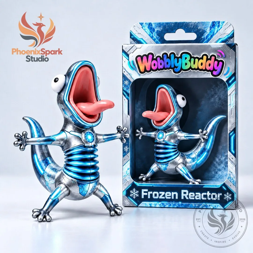 WobblyBuddy Funny Frozen Reactor Lizard Motorcycle Ride Buddy Figurine 2026