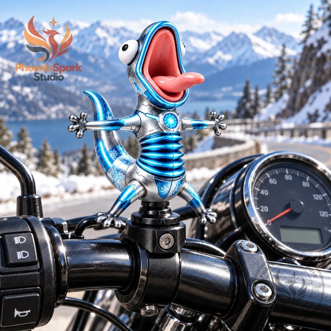 WobblyBuddy Funny Frozen Reactor Lizard Motorcycle Ride Buddy Figurine 2026 4 WobblyBuddy Funny Frozen Reactor Lizard Motorcycle Ride Buddy Figurine 2026