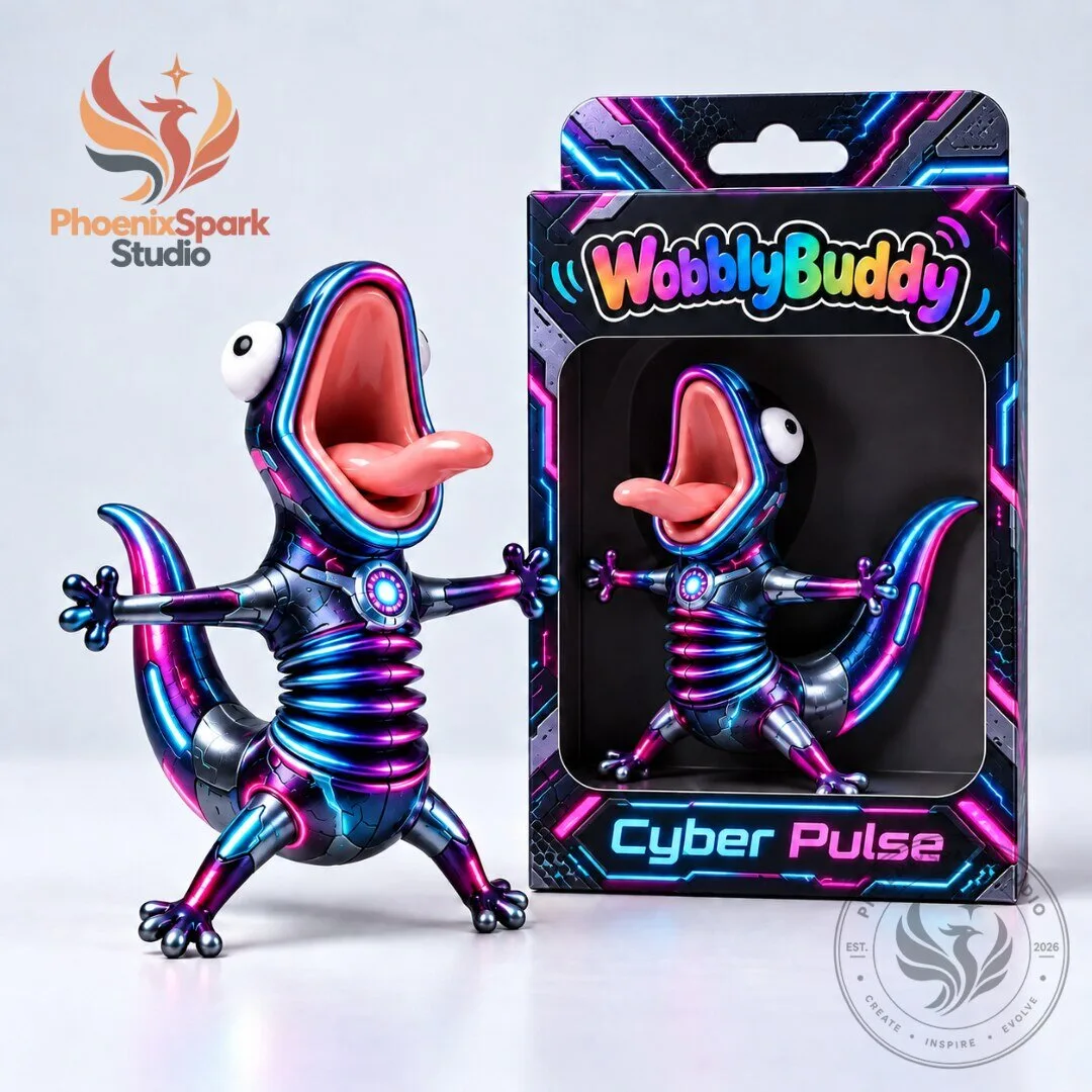 WobblyBuddy Cyber Pulse Lizard Bobblehead 2026