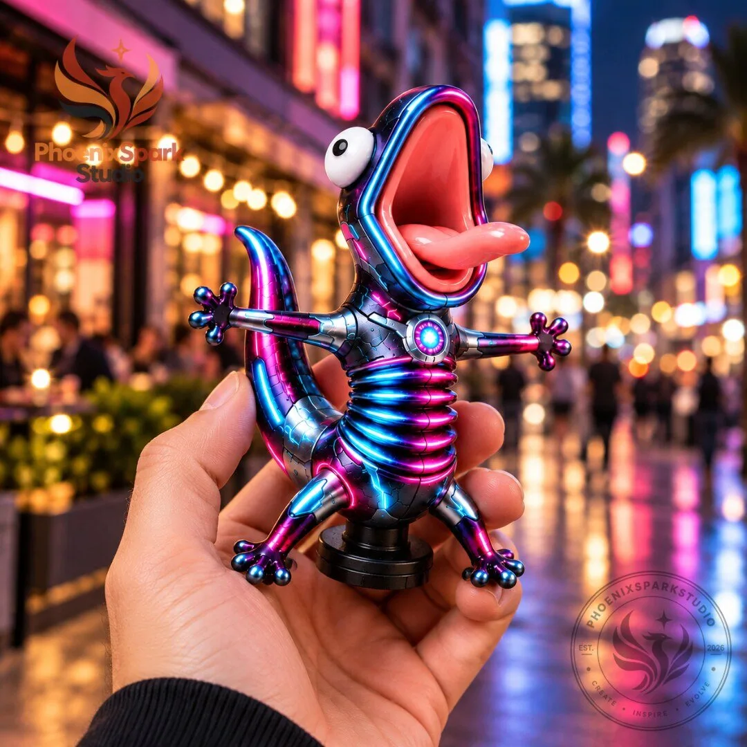 WobblyBuddy Cyber Pulse Lizard Bobblehead 2026 5 WobblyBuddy Cyber Pulse Lizard Bobblehead 2026